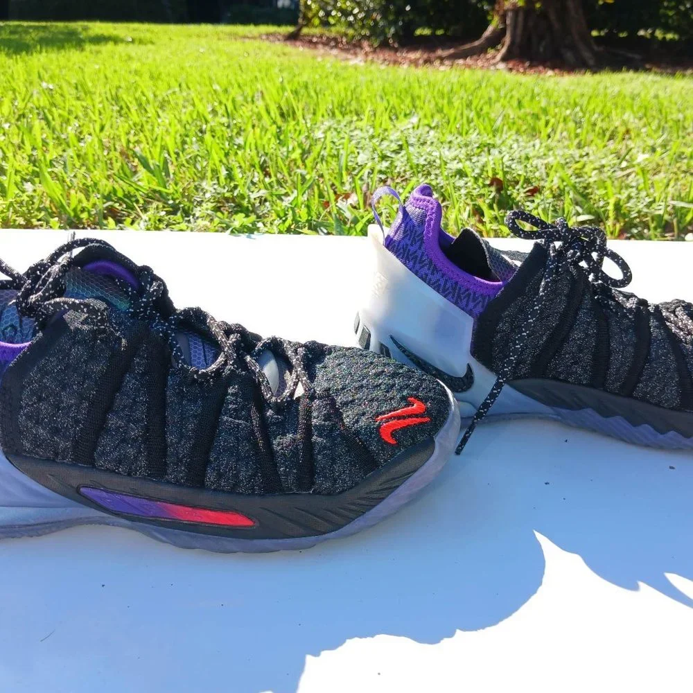 Nike LeBron XVIII NRG GS Size 4Y Black Bright Crimson Youth Woman Kids - Picture 7 of 16
